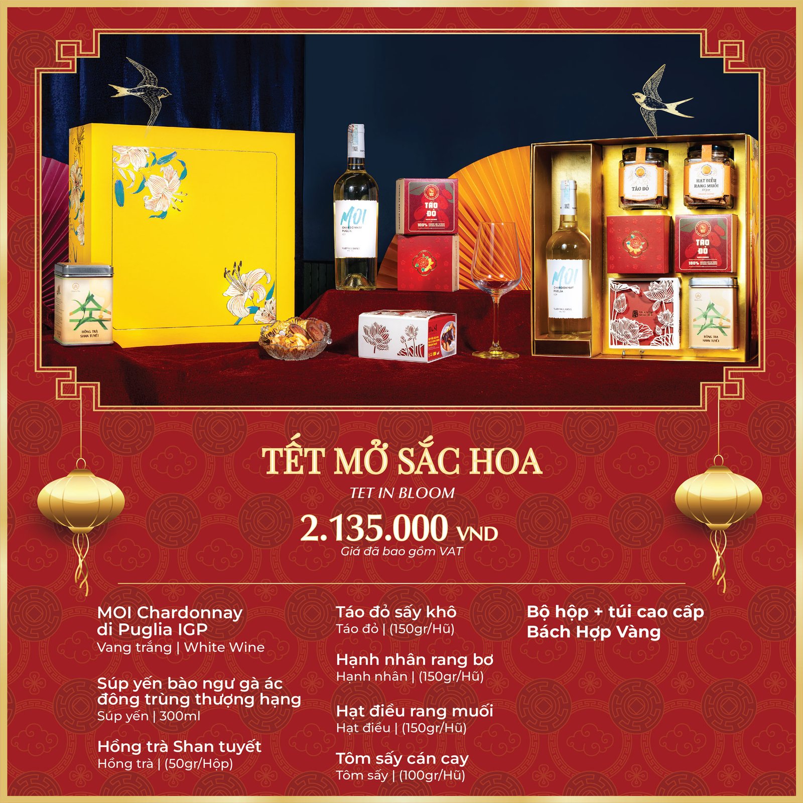 Bộ quà tặng Tết Mở Sắc Hoa