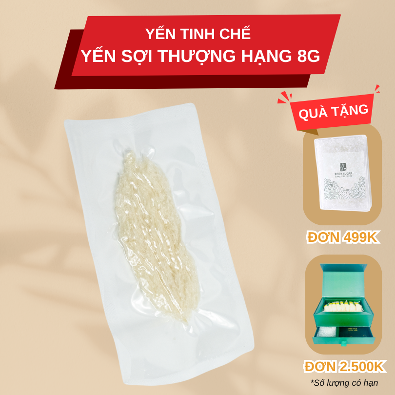 Yến sợi thượng hạng - 8g - Việt Nam Quốc Yến
